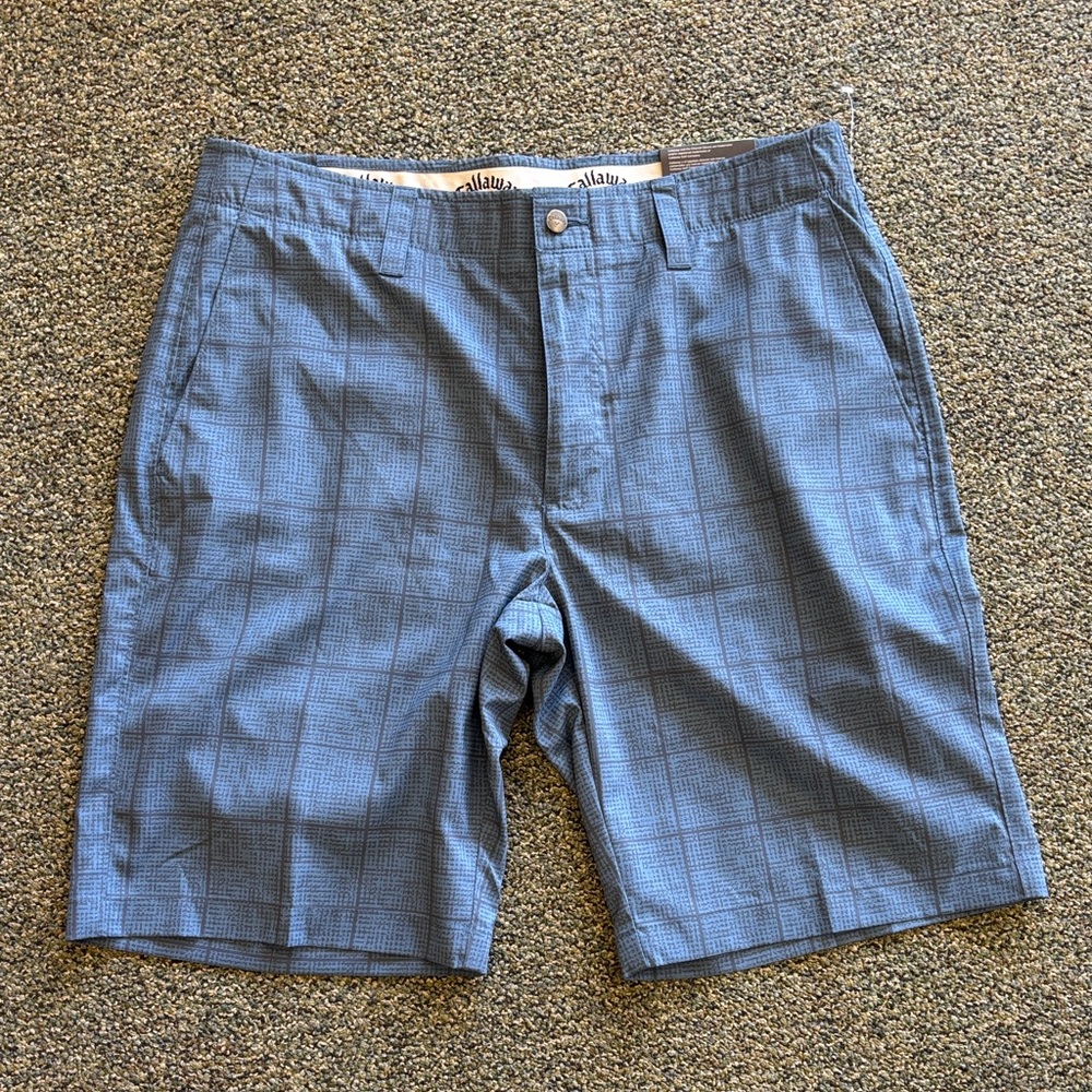 Callaway Men's Blue Plaid Shorts